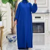 Ropa étnica Vestido abaya túnica de moda musulmana Ramadán Damas manga larga Medio Oriente ISLÁMICO Abayas Mujeres Dubai Turquía