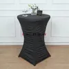 Table Cloth Design 5pcs Lot Ruffled Cocktail Cover Round Spandex Tablecloth Bar For Wedding Event Party Decoration