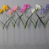 Decorative Flowers 64cm Cymbidium Hybridum Orchid Silk Artificial Decoration Indie Room Decor Flores Artificiales Home