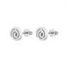 Stud Earrings 1Pair Funny Snail Minimalist Stainless Steel Earring Simple Black Wave Ear Studs Fashion Jewelry For Women Girls