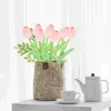 Dekorative Blumen künstliche Blume Tulpen Bouquet Home gefälschte Pflanze schmücken Brautpo -Prop -Pflanzen