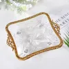 Plates Fruit Tray Jewelry Storage Home Decoration Desktop Ornaments Brass Handcrafts European Retro Style Crystal Glass Bowl