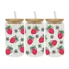 Window Stickers DTF Sublimation Oranges Strawberries Frui Prints For The 16oz Libbey Glasses Can Wrap Bottles Cup DIY Waterproof D3760