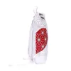 Bolsas ao ar livre Trendência da moda 3d roll saco top backpack de pérola de cinzas brancas com correias de shoder acolchoadas de coração vermelho