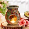 Candle Holders European Oil Furnace Aroma Burner Mosaic Colorful Holder Candlestick Vase Romantic Crafts Gifts Home Decoration