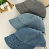 Wide Brim Hats Summer Fisherman Hat Women Men Foldable Sunshade Visors Cap Vintage Washed Denim Bucket Outdoor Sport Sun