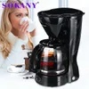 صانعات القهوة صانع القهوة HouseLin مع توقف السيارات و Carafe Carafe 12 كوب أسود Y240403