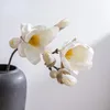 Fleurs décoratives 61 cm Artificiel Magnolia Silk Fake Flower Branch Yulan Magnoli Flores Arrange Table Mariage Décor Home Party Party
