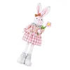 Party Decoration Stretchable Legs Easter Figurine Delicate Cartoon Statue For Home Office