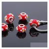 Metals Bead Acrylic European Charms Beads Loose Fit Bracelet Bangle Jewelry Finding Drop Delivery Dhstc