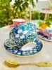 Kopjes Schoteltjes Europese stijl hoogwaardige Bone China Koffiekop En Schotel Set Prachtige Keramische Ijs Vuur Engelse Afternoon Tea