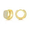 Brincos de zircão completo de moda para mulheres 5 linhas Diamante Micro Incluste Gold Brincos de Hip Hop por atacado