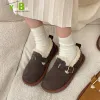 Boots Winter Flat Warm Women Shoes Fur Snow Boots Casual Dress Plush Loafers Buty Robocze Damskie 2022 Bedroom Cotton Boots