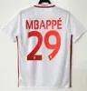 16 17 como camisa de futebol de futebol retrô de Mônaco Falcao Mbappe Maillot de Foot Lemar Bernardo Silva