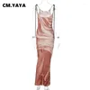 Casual klänningar cm. Kvinnor 3D kropp tryckt spaghetti rem bodycon midi maxi klänning 2024 street mode sexig fest vestidos kväll