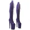 Dance Shoes Auman Ale 23CM/9inches Suede Upper Sexy Exotic High Heel Platform Party Women Boots Pole 033