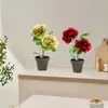 Decorative Flowers 1pc Simulated Fake Potted Plant Artificial Flower Home Decor Faux Peony Desktop Ornament Bonsai