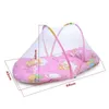 Baby Mosquito Net Foldable Portable Baby Travel Bed Crib Tent with Cushion Pillow for Park Beach Rooms 240326