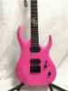 Chitarra di alta qualità rosa 6string elettrico accessori neri neri fisso bridge free shipping palissandro tastiera