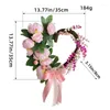 Decorative Flowers Durable Heart Shaped Wreath For Special Event Valentine's Day Party Home Decor