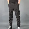 Calça masculina homem cargo de verão coloração sólida bolsos casuais de estilo fino esboço esbelto pant masculino de roupas y2k calças retas