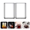 Copos de vinho 2 PCs Vidro Copo de leite Copo Copes Canecas Café Coffee Sparkling Decorative Beverage Suco Delicado