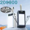 Teléfono celular Potencia al aire libre Carga rápida Lámpara de campamento 200000MAH Power Bank Cargador de batería externa portátil para iPhone Huawei 2443