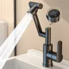 Affichage numérique LED Basin robinet 360 ROTATION Multifonction Stream Stream Pulporing Eau à eau froide mélangeur de lavage pour salle de bain 240325