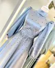 Robes de fête Xijun Robes de bal modestes en satin manches complètes A-Line Evening Dubaï Saudi Arabe pour femmes High Collar 2024