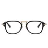 DTX413 – lunettes optiques japonaises faites à la main, monture en titane pur, Vintage, plaque carrée, Hawksbill, lumière plate, pour myopie