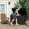 Storage Bags 230 Gallon Wicker Deck Box XXL All-Weather Outdoor Rattan Bin For Patio Furniture Cushions