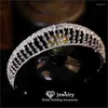 Haarklammern Trendy Crown Women Accessoires Hochzeit Kopfbedeckung Brautkopfschmuck Verlobungs Schmuck Leuchten Diadem Kristallkronen Hg296