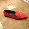 Casual Shoes Flats Suede Women Loafers Walking Designer 2024 Summer Retro Square Toe Sandals Shallow Comfort Mujer Zapatos