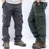 Pantalons pour hommes Cargo Hommes Travail Militaire Salopette Lâche Droite Pantalon Tactique Multi-Poche Baggy Casual Coton Armée Pantalons