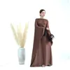 Vêtements ethniques mode brillant surdimensionné Abaya Djellaba Robe musulmane Dubaï Full Longueur Pichettes Islam Kaftan Robes