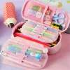 الحالات Kawaii for Girls Pencil Cases Cute Pencilcase Stationery 4 Layer Cartuchera Estuche Escolar etui piornik trousse scolaire