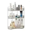 Hooks Bathroom Shelves Light Luxury Silver Corner Shelf Wash Table Wall Cosmetics Transparent Storage