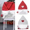 Stuhlabdeckungen 2PCS Weihnachten Weihnachtsmütze Dining Cover für Jahr 2024 Party Küchentisch Dekoration Geschenk Y5GB