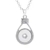 Crystal Water Drop Shape Snap Button Necklace DIY 18mm Snap charms Pendant for Men Women Hip hop Jewelry