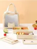 Boîte à lunch pour la vaisselle portable avec un sac à main isolé de table de table en plastique