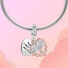 925 STERLING PRATA ADORENTE Posicionamento de fivela animal DIY FELE FECHAS CHARMS FIXA PANDORA ORIGINAL PANDORA BRACELETE MUNIALMENTE MUNIALMENTES