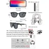 2pcs Femmes Géométrique Cadre en plastique Cool Portable Portable Fashion Fashion Sunglasses For Outdoor Reporde to School Daily Life