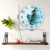 Wall Clocks Abstract Blue Marbling Creative Clock For Home Office Decoration Living Room Bedroom Kids Hanging Watch