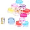 Storage Bottles 100Pcs Empty Plastic 3g 5g Square Shape Cosmetic Jars Sample Pots Travel Containers For Eye Shadow Nails Powder Creams