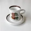 Kopjes Schoteltjes Patroon Koffiekopje Met Schotel Kunst Keramiek Eenvoudig Drinken Creatief Reizen Modern Vaso Para Cafe Drinkgerei