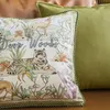 Подушка Light Luxury Pillowcase Американские джунгли животные принт французский поясничный поясничный диван