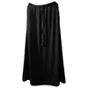Saias de moda de renda solta saia longa preta para mulheres elegantes cintura alta casual feminina rua sólida falda midi mujer