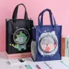 Bags Portable cartoon cute file bag student tuition bag canvas pencil case book bag school supplies storage bag kids girls tote bag