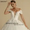 Slippers Bepeithy Sexy Deep V Neck Ball Robes de mariée Robes de mariée 2022 Bride sans manches