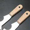 Alça de madeira raspador de aço inoxidável raspador multifuncional raspador de faca